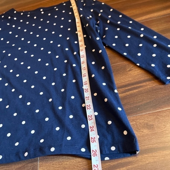 ST JOHN'S BAY Polka Dots Boatneck Blouse size Medium - Picture 8 of 8